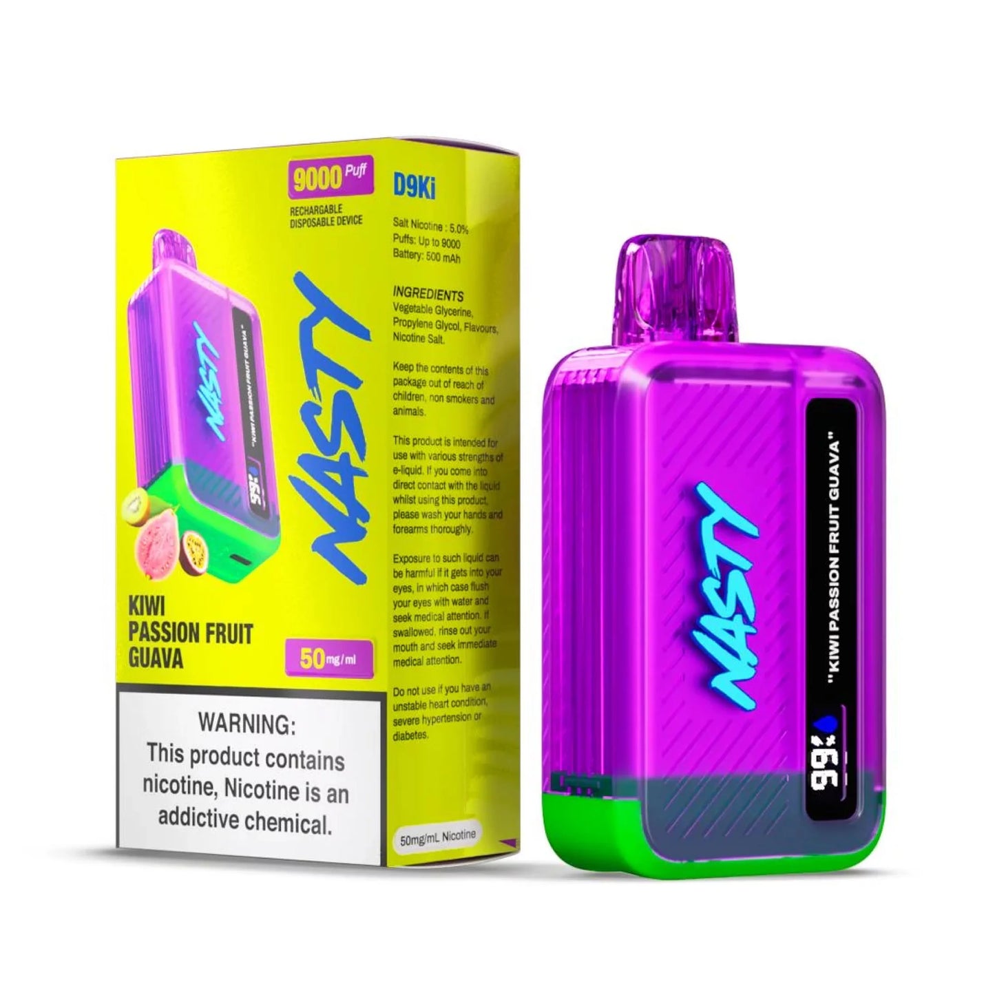 Kiwi Passionfruit Guava Nasty Bar 9000 puff