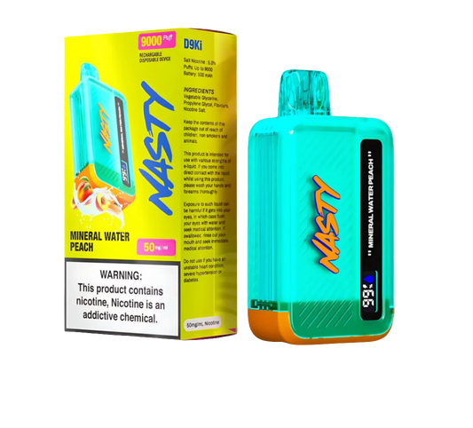 Mineral Water Peach Nasty Bar 9000 puff