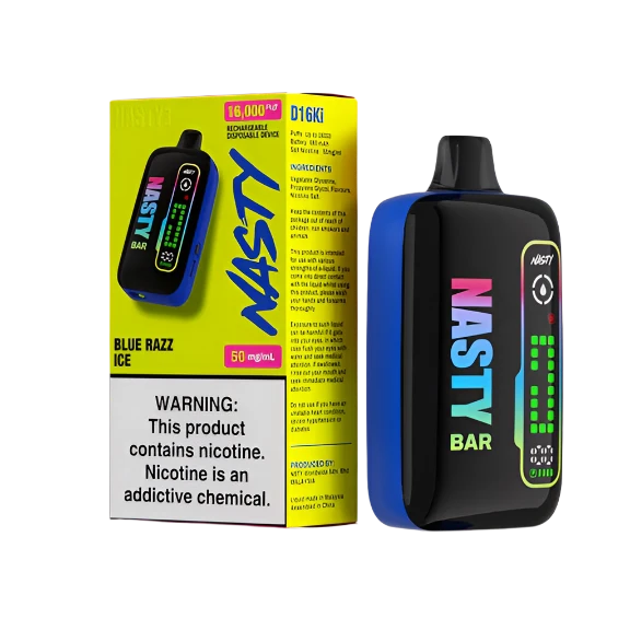 Blue Razz Ice Nasty Bar 16000 Puffs